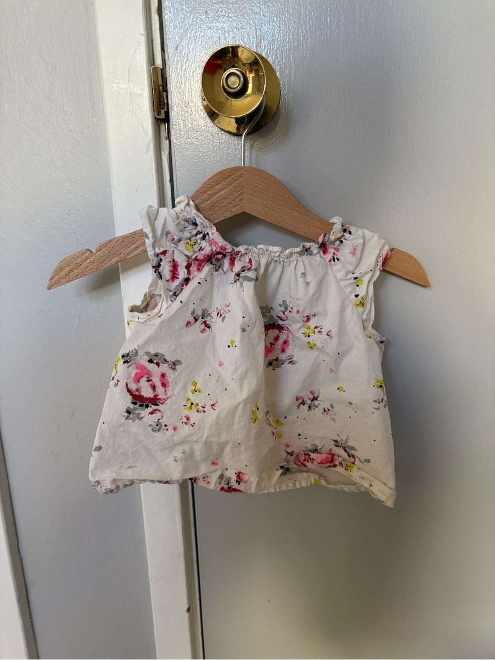 Bonpoint baby White Floral Sleeveless Top
